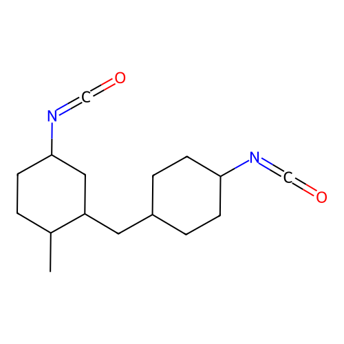 4-Isocyanato-2-[(4-isocyanatocyclohexyl)methyl]-1-methylcyclohexane structure