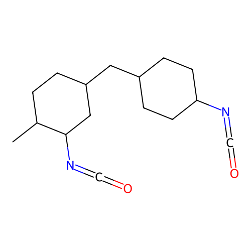 2-Isocyanato-4-((4-isocyanatocyclohexyl)methyl)-1-methylcyclohexane structure