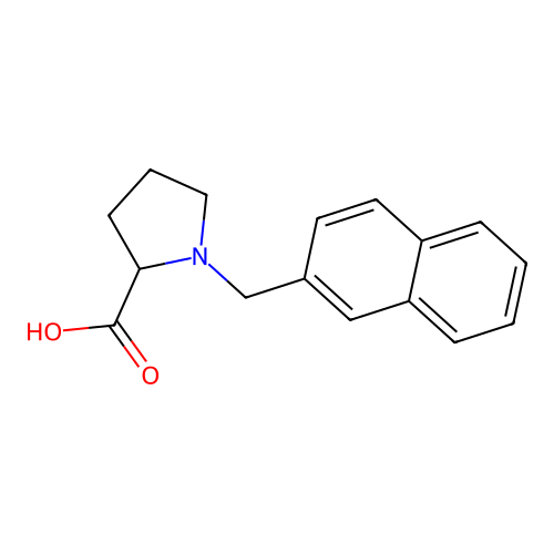 1-(Naphthalen-2-ylmethyl)pyrrolidine-2-carboxylic acid structure