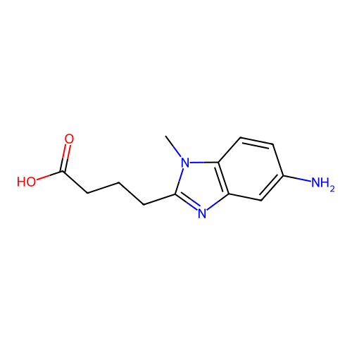 4-(5-Amino-1-methyl-1H-benzoimidazol-2-yl)-butyric acid structure