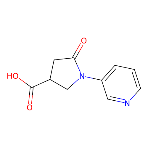 5-Oxo-1-pyridin-3-ylpyrrolidine-3-carboxylic acid structure