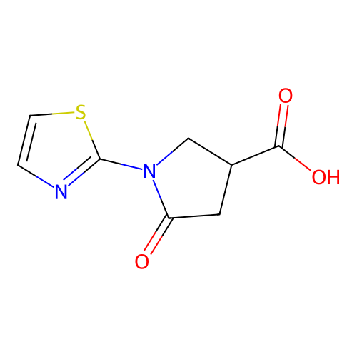 5-oxo-1-(1,3-thiazol-2-yl)pyrrolidine-3-carboxylic Acid structure
