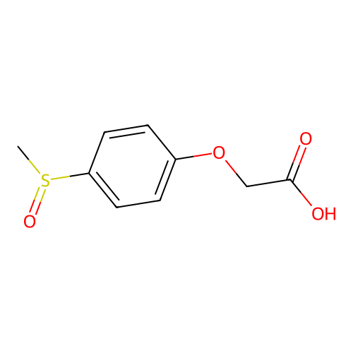 [4-(Methylsulfinyl)phenoxy]acetic acid structure