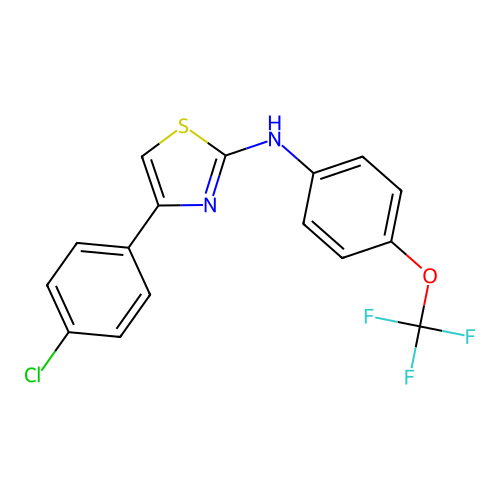 4-(4-chlorophenyl)-N-[4-(trifluoromethoxy)phenyl]-1,3-thiazol-2-amine structure