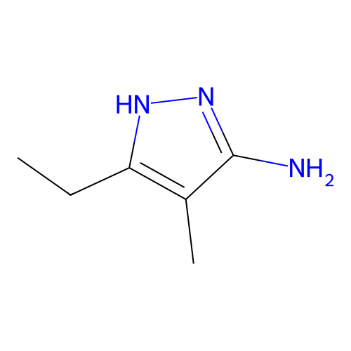 3-ethyl-4-methyl-1H-pyrazol-5-amine structure