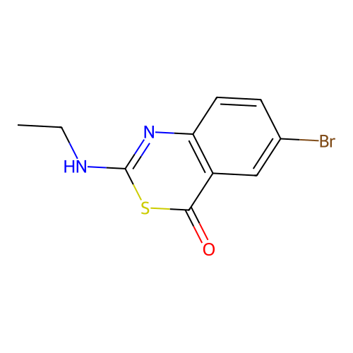 6-Bromo-2-(ethylamino)-3,1-benzothiazin-4-one structure