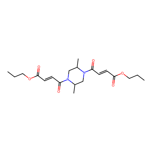 propyl 4-[2,5-dimethyl-4-(4-oxo-4-propoxybut-2-enoyl)piperaz structure