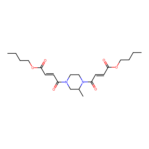 Butyl 4-[4-(4-butoxy-4-oxobut-2-enoyl)-3-methylpiperazin-1-yl]-4-oxobut-2-enoate structure