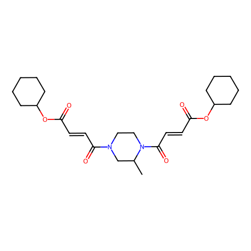 Dicyclohexyl (2E,2'E)-4,4'-(2-methylpiperazine-1,4-diyl)bis(4-oxobut-2-enoate) structure