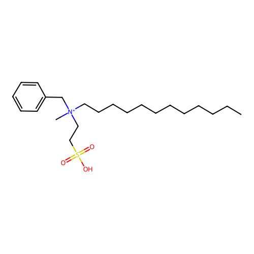 Benzyl-dodecyl-methyl-(2-sulfoethyl)azanium structure
