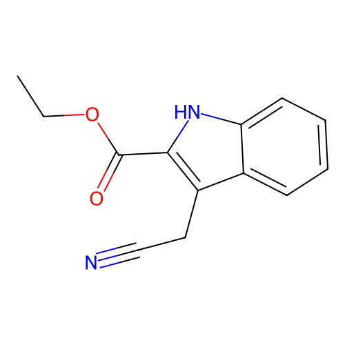 ethyl 3-(cyanomethyl)-1H-indole-2-carboxylate structure
