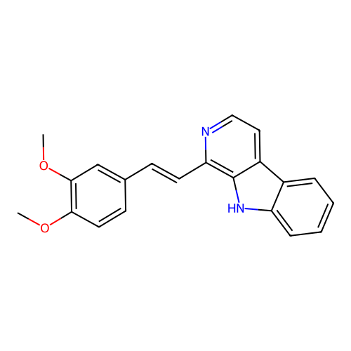 (E)-1-(3,4-dimethoxystyryl)-9H-pyrido[3,4-b]indole structure