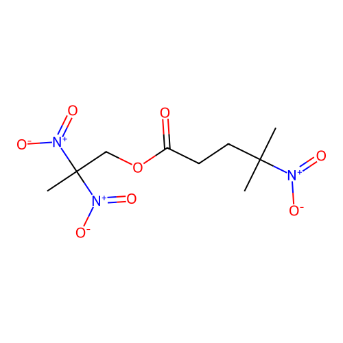 2,2-Dinitropropyl 4-methyl-4-nitropentanoate structure