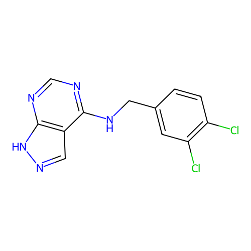 N-(3,4-Dichlorobenzyl)-1H-pyrazolo[3,4-d]pyrimidin-4-amine structure