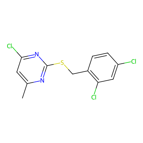 4-Chloro-2-[(2,4-dichlorophenyl)methylsulfanyl]-6-methylpyrimidine structure