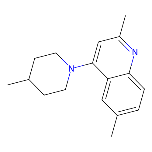 2,6-Dimethyl-4-(4-methylpiperidin-1-yl)quinoline structure