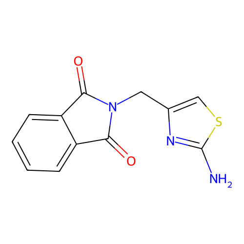 2-[(2-amino-1,3-thiazol-4-yl)methyl]-1H-isoindole-1,3(2H)-dione structure