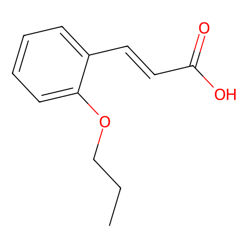(2E)-3-(2-propoxyphenyl)prop-2-enoic acid structure
