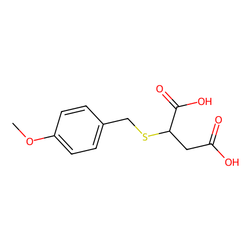 2-[(4-Methoxybenzyl)sulfanyl]butanedioic acid structure