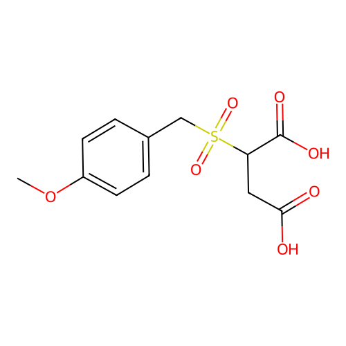 2-[(4-Methoxybenzyl)sulfonyl]butanedioic acid structure