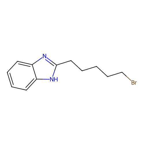 2-(5-bromopentyl)-1H-1,3-benzodiazole structure