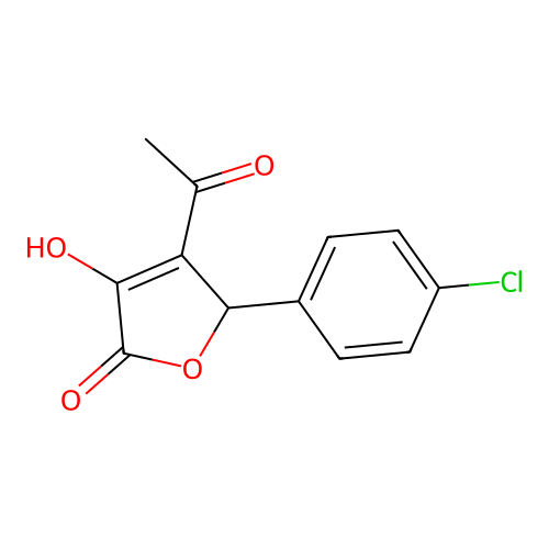 4-acetyl-5-(4-chlorophenyl)-3-hydroxy-2(5H)-furanone structure