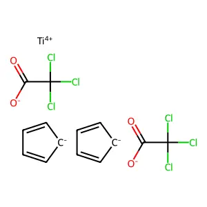 Titanocene bis(trichloroacetate) structure