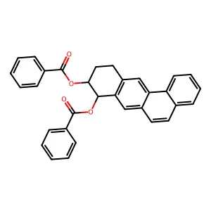 Benz(a)anthracene-8,9-diol, 8,9,10,11-tetrahydro-, dibenzoate, (8S-cis)- structure