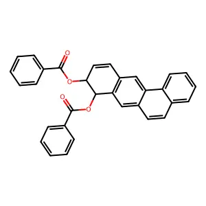 (8S,9R)-8,9-dihydrotetraphene-8,9-diyl dibenzoate structure