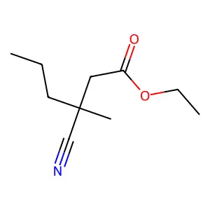 Ethyl 3-cyano-3-methylhexanoate structure