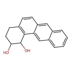 Benz(a)anthracene-1,2-diol, 1,2,3,4-tetrahydro-, (1S-cis)- structure