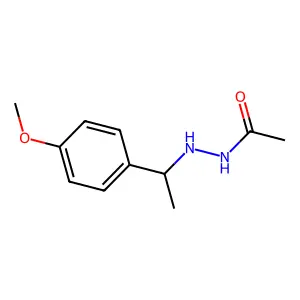 Acetic acid, 2-(p-methoxy-alpha-methylbenzyl)hydrazide structure