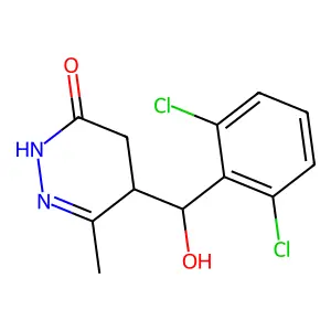 5-((2',6'-Dichlorophenyl)hydroxymethyl)-6-methyl-4,5-dihydro(2H)-3-pyridazinone structure
