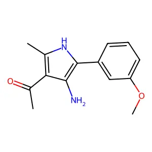 Ethanone, 1-(4-amino-5-(3-methoxyphenyl)-2-methyl-1H-pyrrol-3-yl)- structure