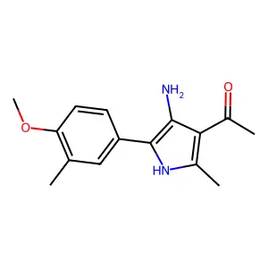 Ethanone, 1-(4-amino-5-(4-methoxy-3-methylphenyl)-2-methyl-1H-pyrrol-3-yl)- structure