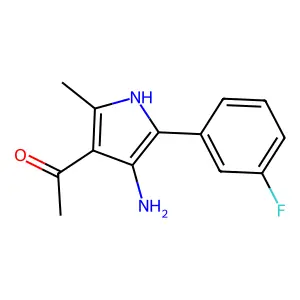 Ethanone, 1-(4-amino-5-(3-fluorophenyl)-2-methyl-1H-pyrrol-3-yl)- structure