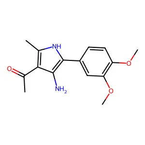 Ethanone, 1-(4-amino-5-(3,4-dimethoxyphenyl)-2-methyl-1H-pyrrol-3-yl)- structure
