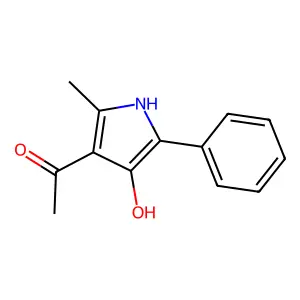 Ethanone, 1-(4-hydroxy-2-methyl-5-phenyl-1H-pyrrol-3-yl)- structure