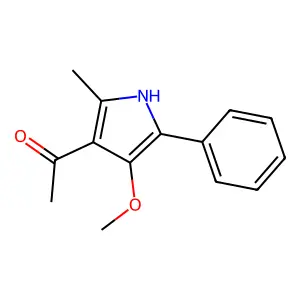 Ethanone, 1-(4-methoxy-2-methyl-5-phenyl-1H-pyrrol-3-yl)- structure
