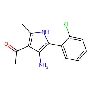 Ethanone, 1-(4-amino-5-(2-chlorophenyl)-2-methyl-1H-pyrrol-3-yl)- structure