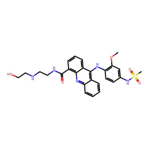 4-Acridinecarboxamide, N-(2-((2-hydroxyethyl)amino)ethyl)-9-((2-methoxy-4-((methylsulfonyl)amino)phenyl)amino)- structure
