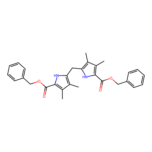 Benzyl 5,5'-methylenebis(3,4-dimethyl-1H-pyrrole-2-carboxylate) structure