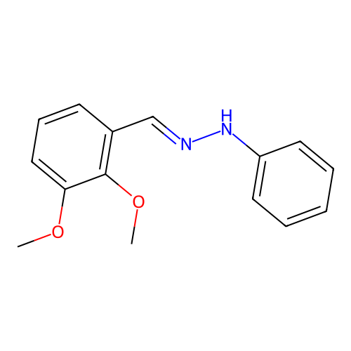 N-[(E)-(2,3-dimethoxyphenyl)methylideneamino]aniline structure