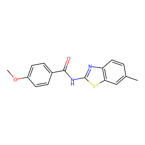4-methoxy-N-(6-methyl-1,3-benzothiazol-2-yl)benzamide structure