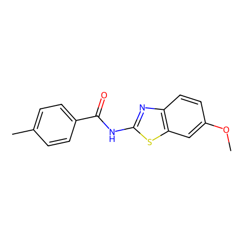 N-(6-methoxy-1,3-benzothiazol-2-yl)-4-methylbenzamide structure