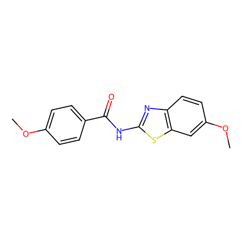 4-methoxy-N-(6-methoxy-1,3-benzothiazol-2-yl)benzamide structure