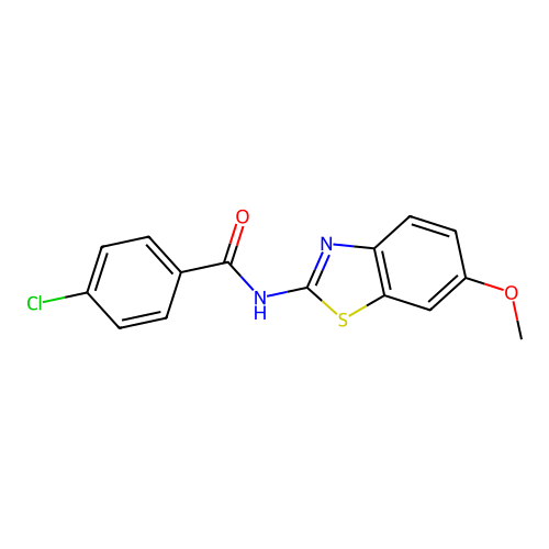 4-chloro-N-(6-methoxy-1,3-benzothiazol-2-yl)benzamide structure