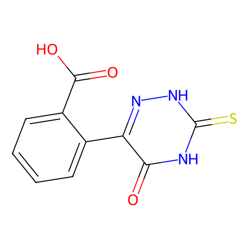 2-(5-Oxo-3-thioxo-2,3,4,5-tetrahydro-1,2,4-triazin-6-yl)benzoic acid structure