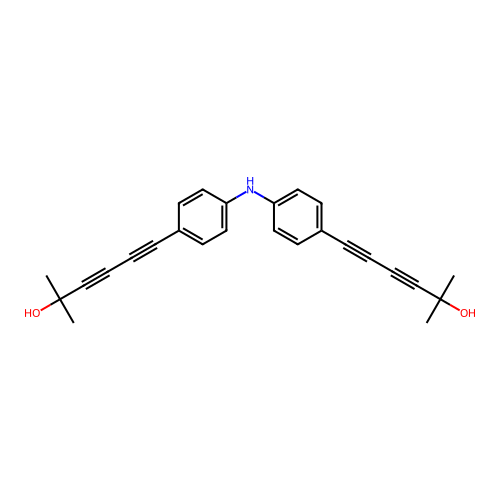 3,5-Hexadiyn-2-ol, 6,6'-(iminodi-4,1-phenylene)bis[2-methyl- structure