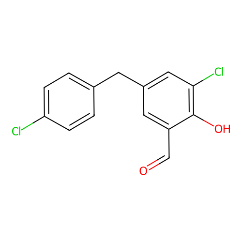 3-Chloro-5-[(4-chlorophenyl)methyl]-2-hydroxybenzaldehyde structure